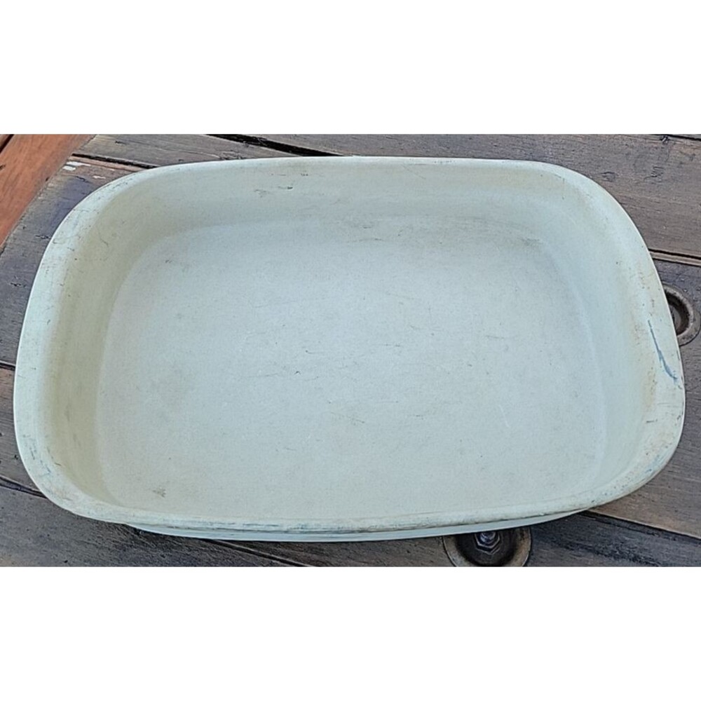 Pampered Chef Stoneware Lasagna Baking Pan Family Heritage Collection Tan
